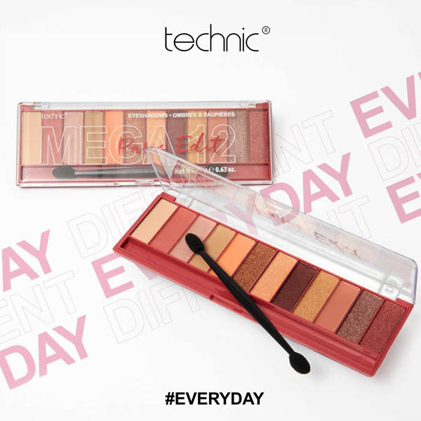 Technic MEGA 12 eyeshadow palette Paris Edit (British brand)