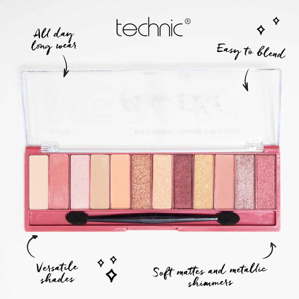 Technic MEGA 12 eyeshadow palette Paris Edit (British brand)