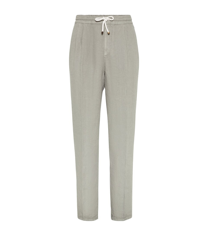 Cashmere and Cotton Blend Sweatpants with Turned-Up Cuffs and Pockets