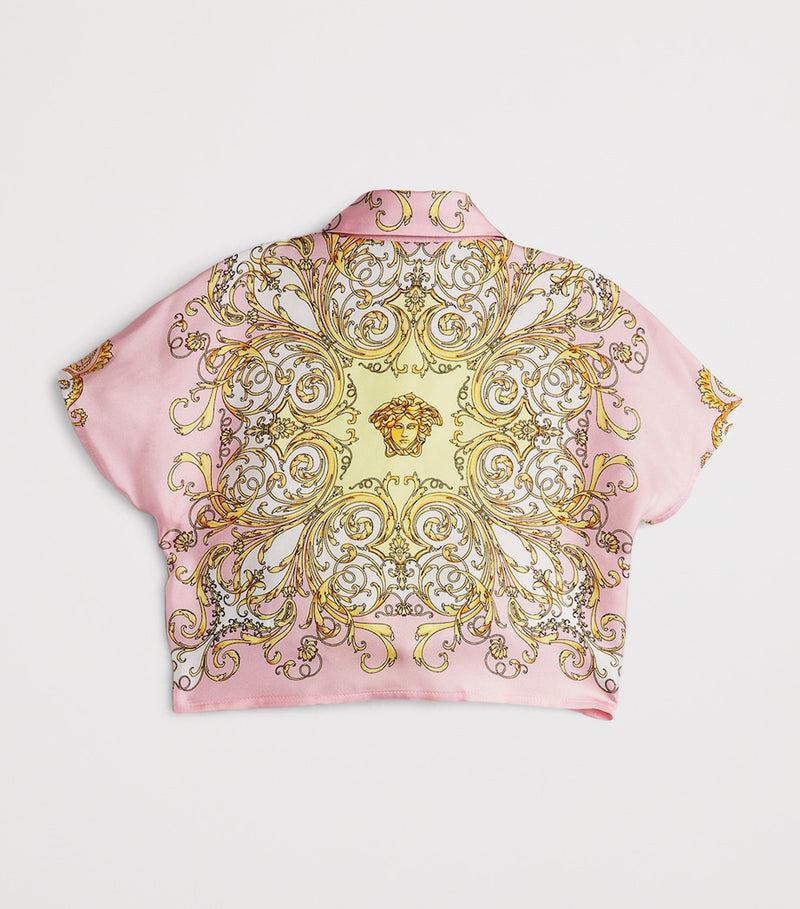 Versace Kids Silk Twill Barocco Shirt Dress 6-14 Years (British brand)