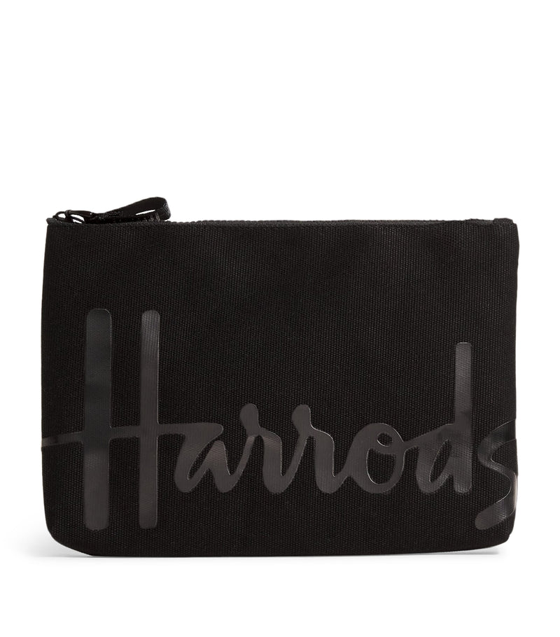 Harrods Medium Cotton Logo Pouch