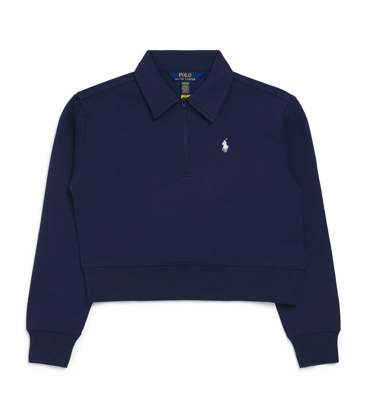Ralph Lauren Kids Cotton-Blend Quarter-Zip Sweatshirt 6-14 Years, imported from the UK