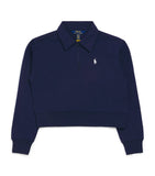 Ralph Lauren Kids Cotton-Blend Quarter-Zip Sweatshirt 6-14 Years, imported from the UK