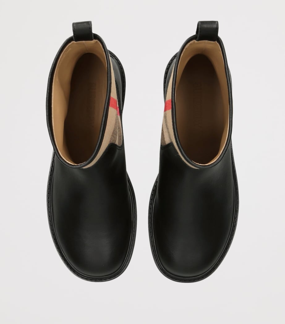 Burberry Kids Leather Sidney Ankle Boots - British product