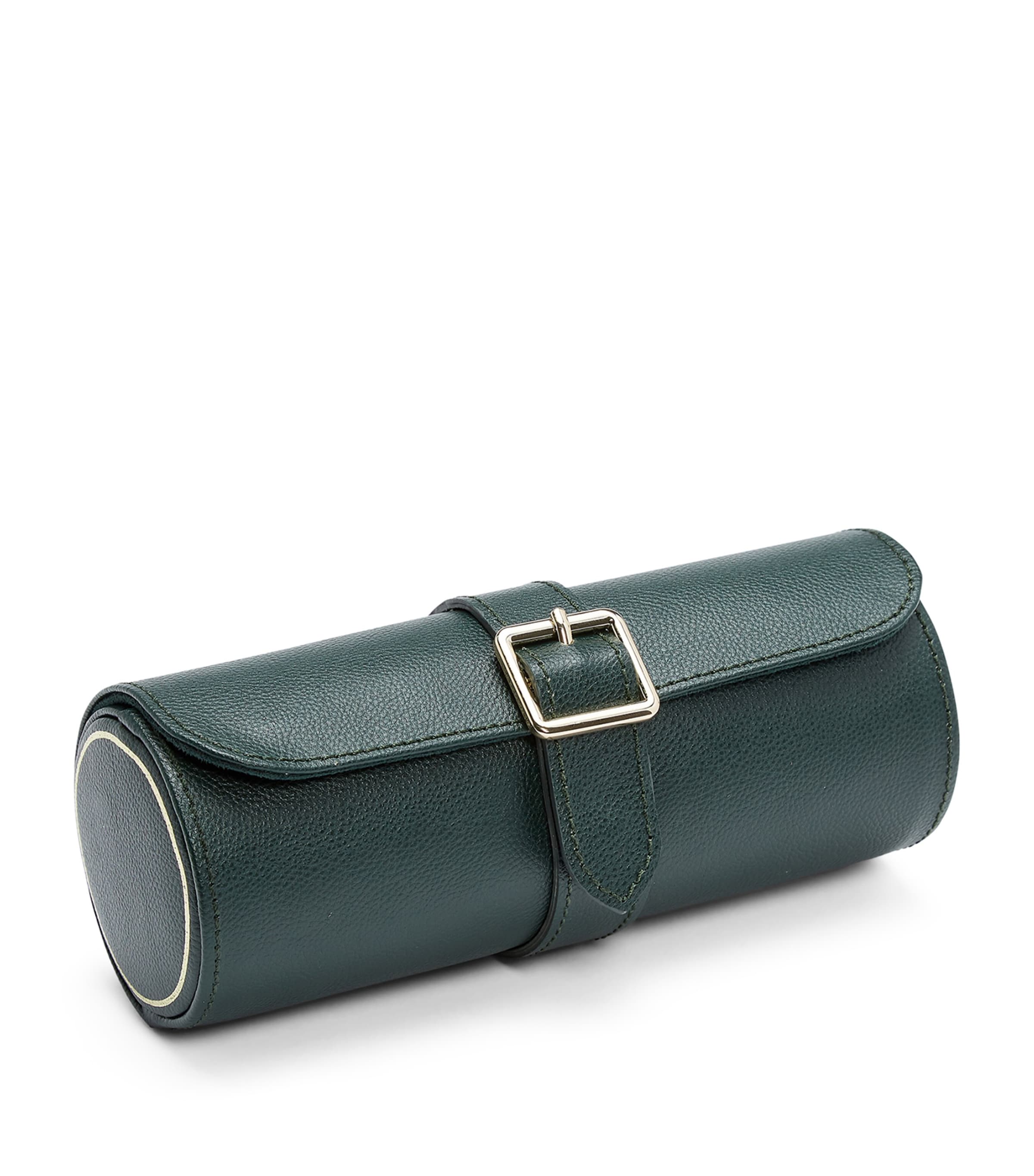 WOLF vegan leather triple watch roll (British brand)