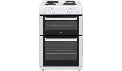 Bush Twin Cavity Electric Cooker White 60cm