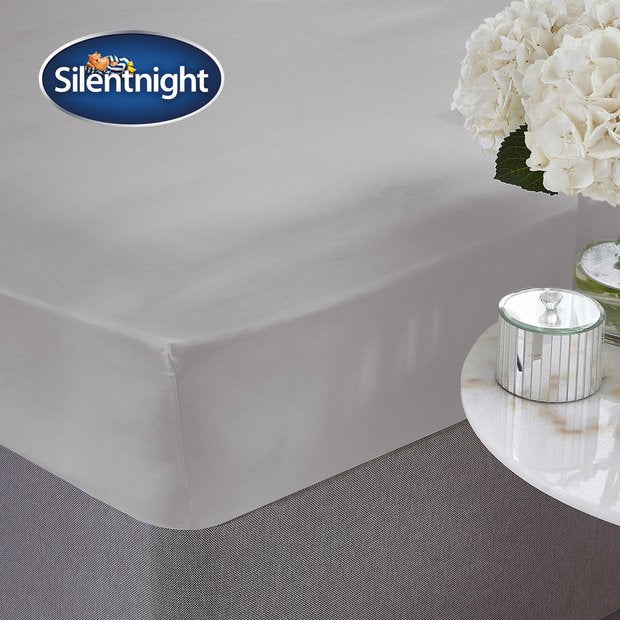 Silentnight Supersoft Dove Grey Fitted Sheet - Single