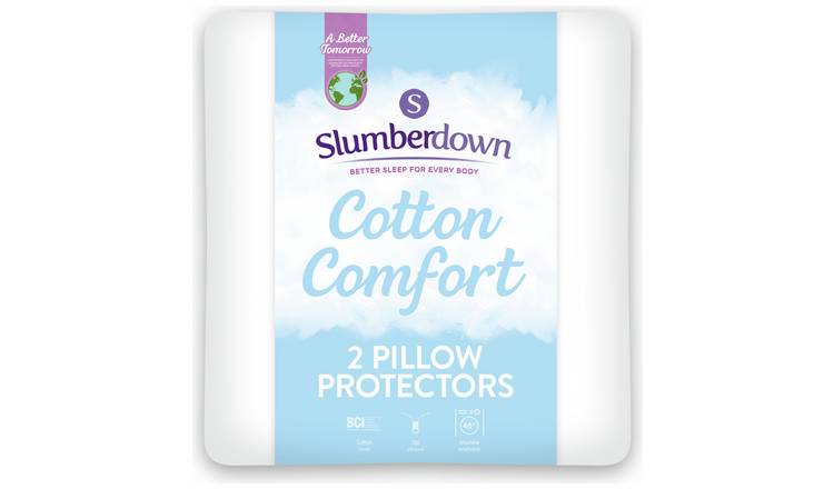 Slumberdown Cotton Comfort pillow protectors size L75 x W50cm (British brand)