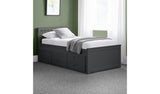 Julian Bowen Maisie guest bed with storage drawers in anthracite, UK version