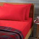 Habitat brushed cotton pillowcase pair red 75x50cm, UK version