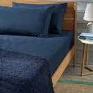 Habitat Soft and Cosy Brushed Cotton Navy Fitted Sheet - D