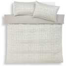 Habitat distressed jacquard silver duvet cover set king size, UK version