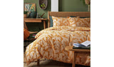 Habitat cotton bedding set yellow linear leaf print single, UK version