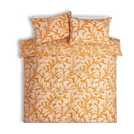 Habitat cotton bedding set yellow linear leaf print single, UK version
