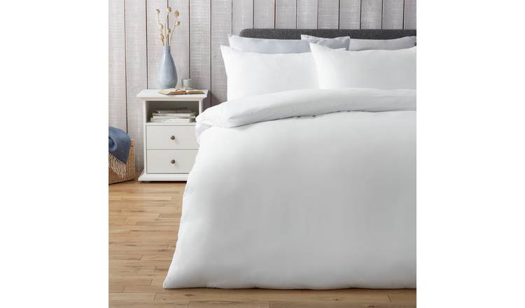 Silentnight Supersoft Plain White Bedding Set - Double