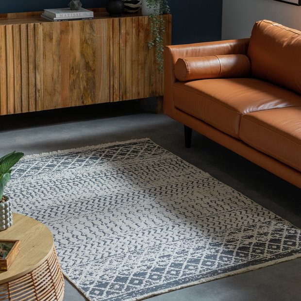Habitat reversible flatweave rug grey 120x170cm, UK version