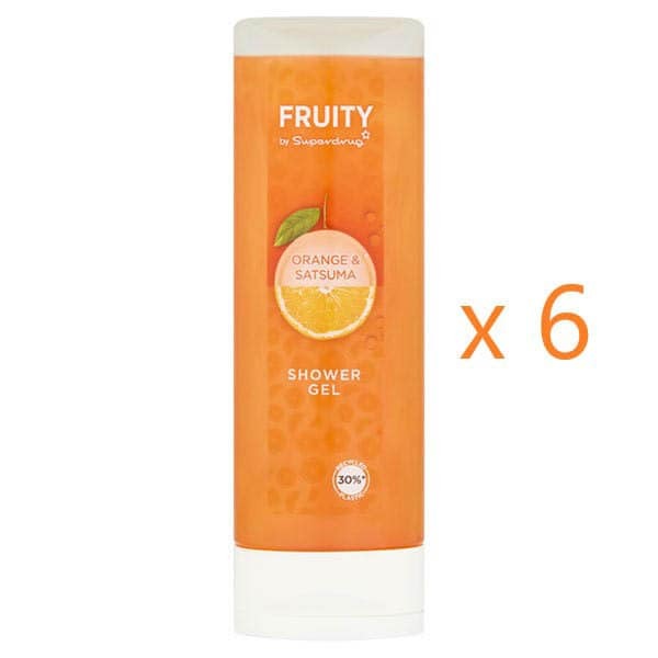 Fruity Orange and Satsuma Shower Gel 250ml x6 Bundle - British product