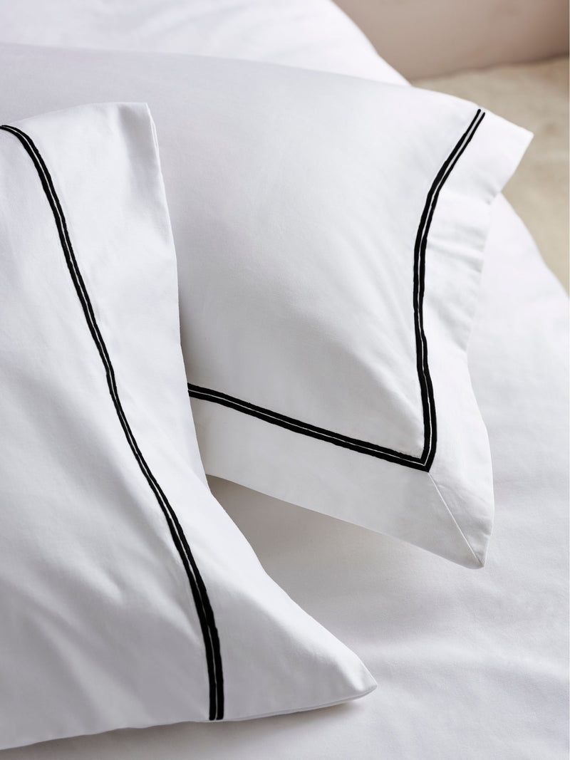 White/Black Collection Luxe duvet cover and pillowcase set (British brand)