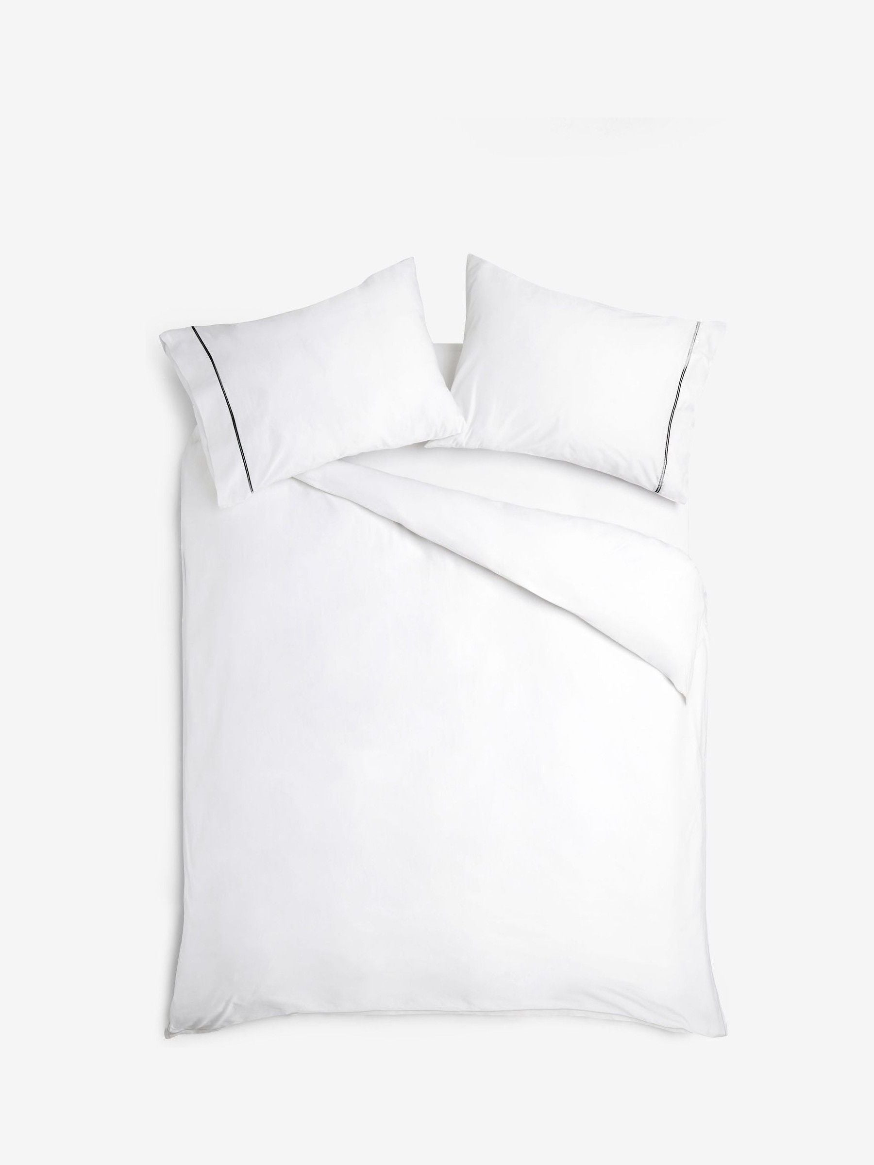 White/Black Collection Luxe duvet cover and pillowcase set (British brand)