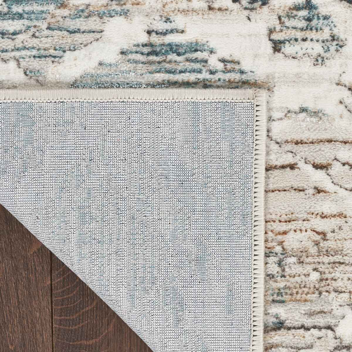 Nourison Glitz Grey Abstract Runner rug 69 x 229 cm, UK version
