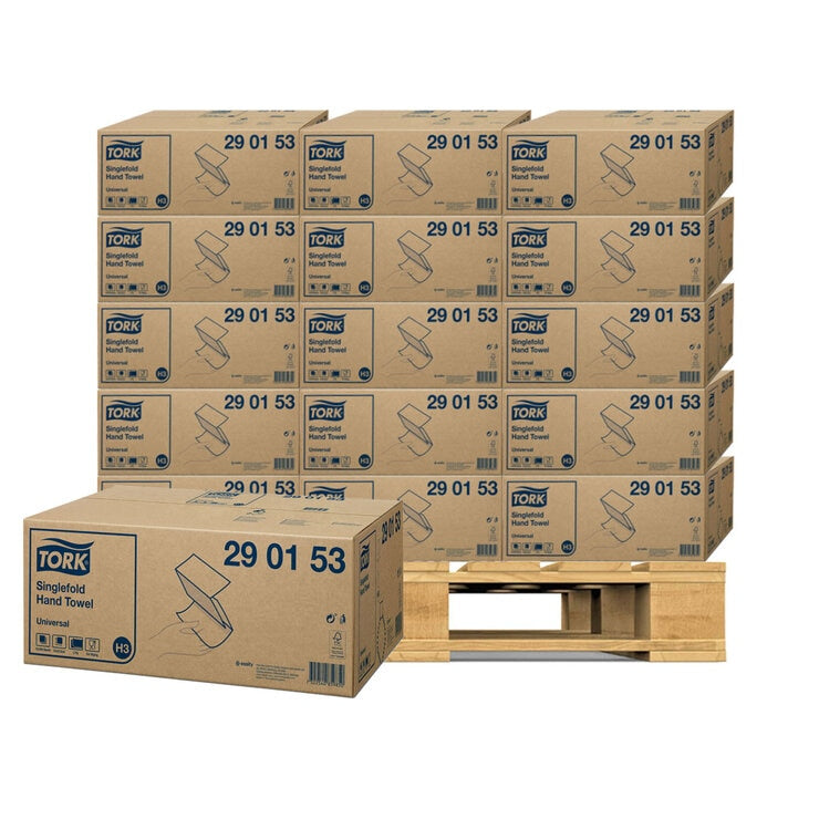 Tork Singlefold Hand Towel 15 x 300 Sheets Pallet Deal 25 Units