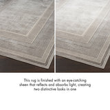 Nourison Glitz Silver Border Rug, UK version