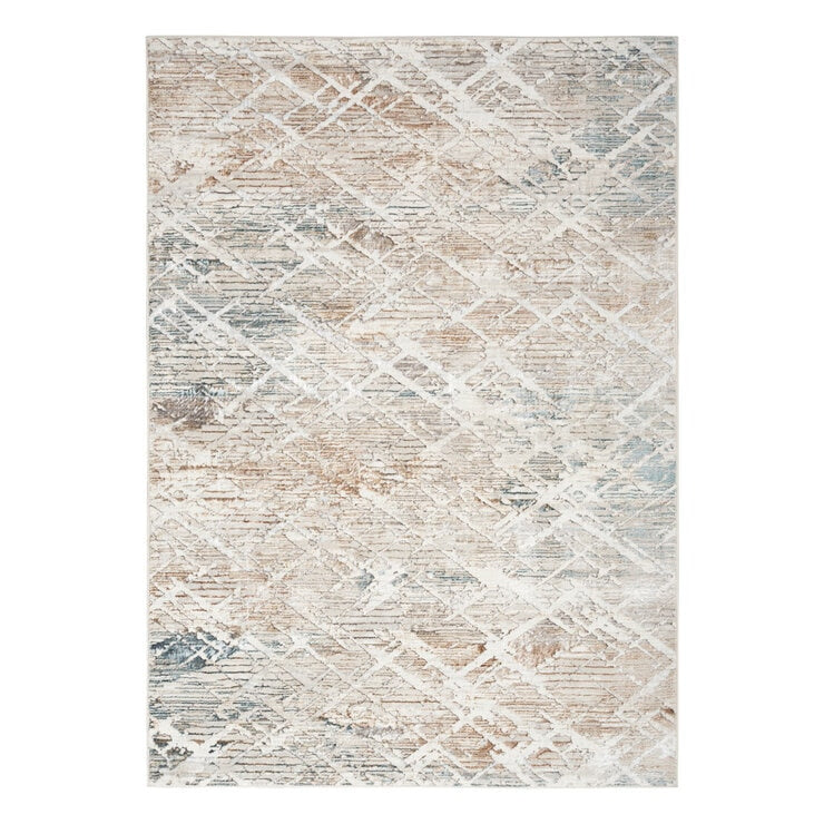Nourison Glitz Grey Abstract Rug, UK version