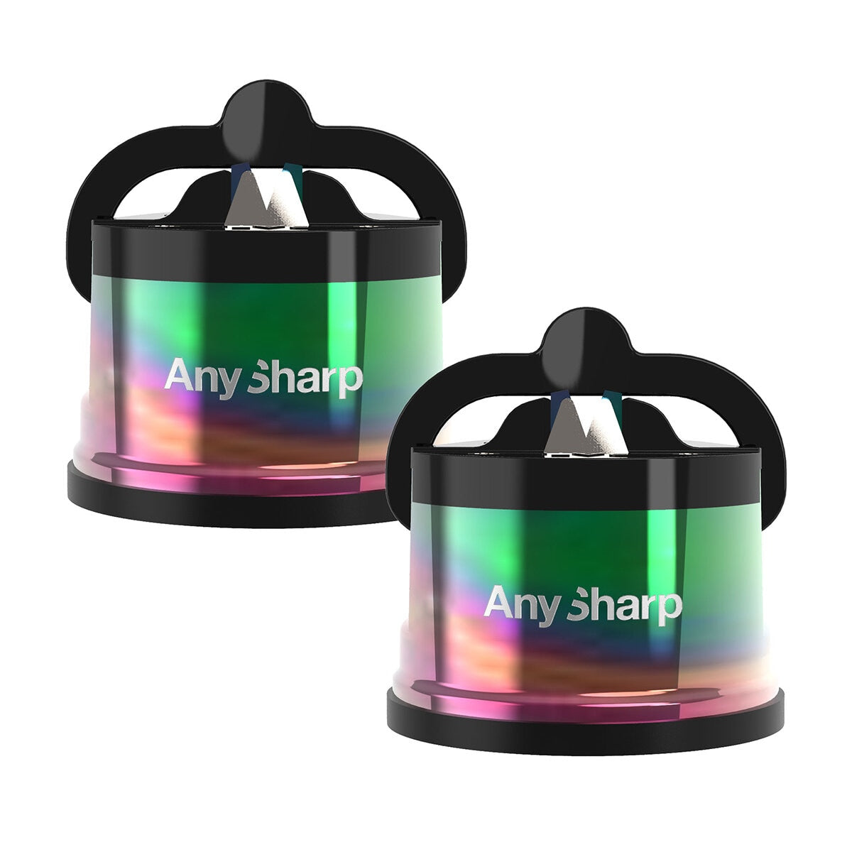 Anysharp Pro Metal Knife Sharpener with Suction, 2 Pack in 3 Colours - British product
