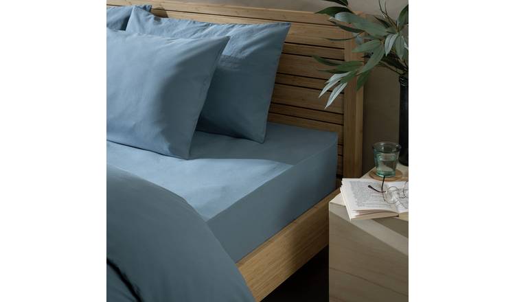 Habitat denim fitted sheet single, UK version