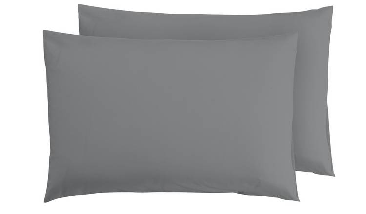 Argos Home pillowcase pair grey L75 x W50cm - British product