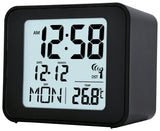Acctim Cole radio controlled LCD display alarm clock black - British product