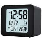 Acctim Cole radio controlled LCD display alarm clock black - British product
