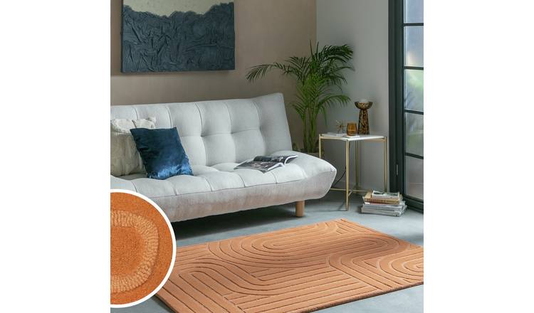 Habitat ginger cut pile rug 120x170cm, UK version