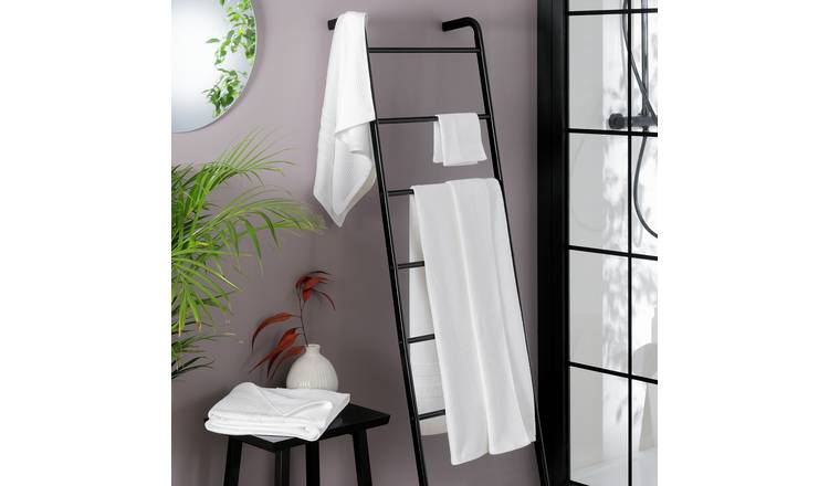 Habitat Cotton Waffle 4 Piece Towel Bale - White