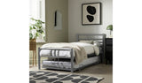 Argos Atlas silver guest bed single with mattresses - British product
