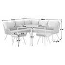 Habitat Malta garden sofa set natural 6 seater, UK version