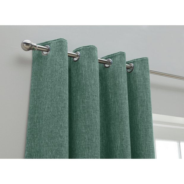 Habitat Blackout Eyelet Curtains Forest Green 168x229cm, UK version