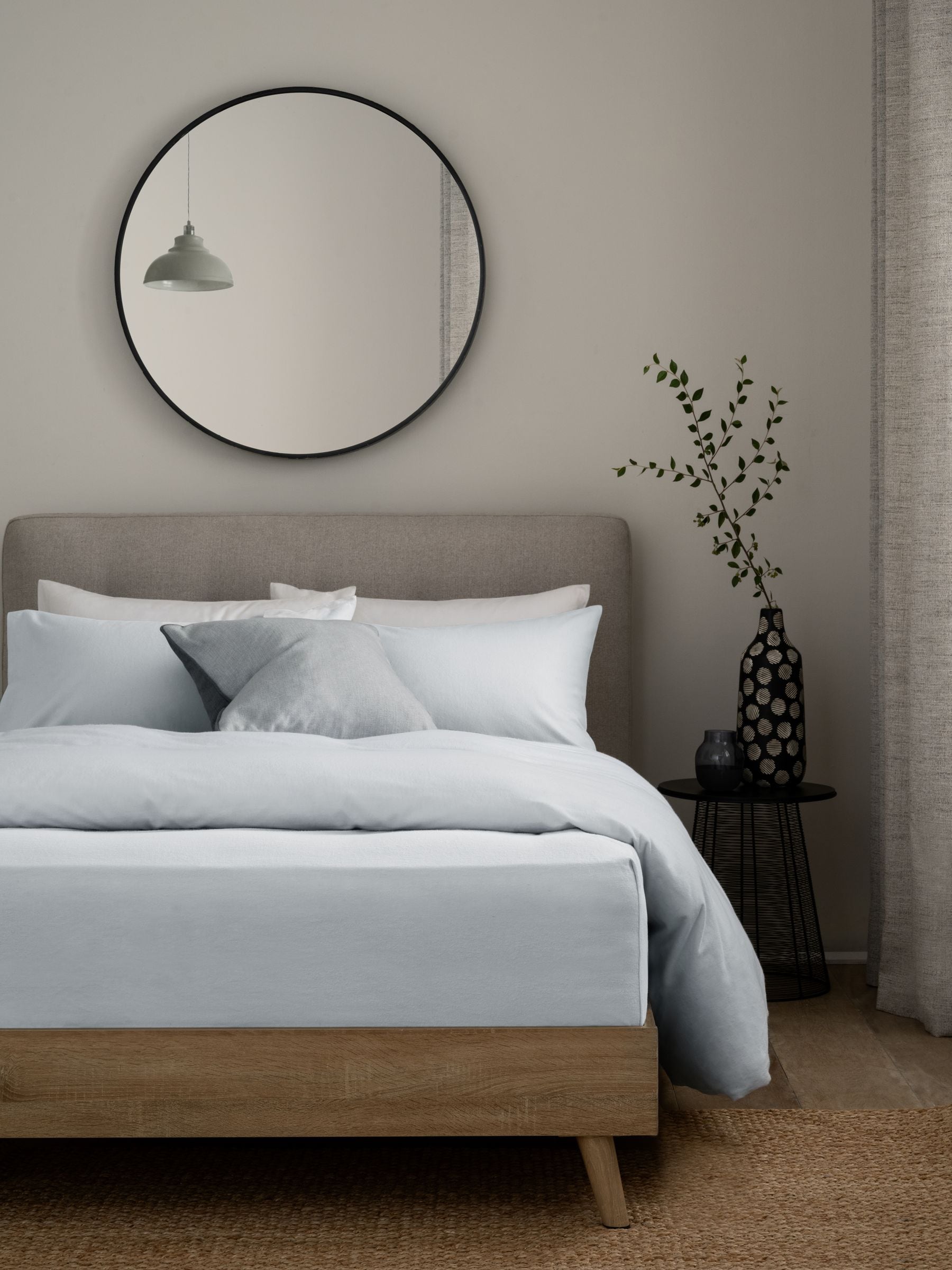 Silver grey brushed cotton supersoft deep fitted sheet (British brand)
