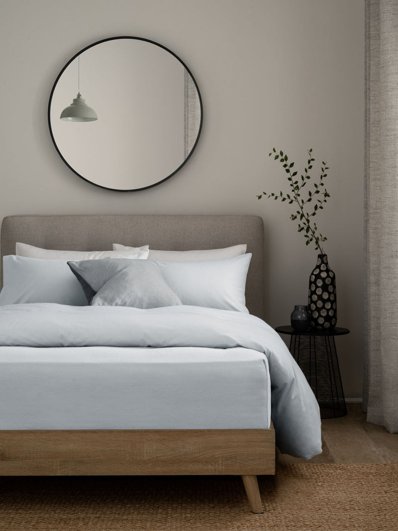 Silver grey brushed cotton supersoft deep fitted sheet (British brand)
