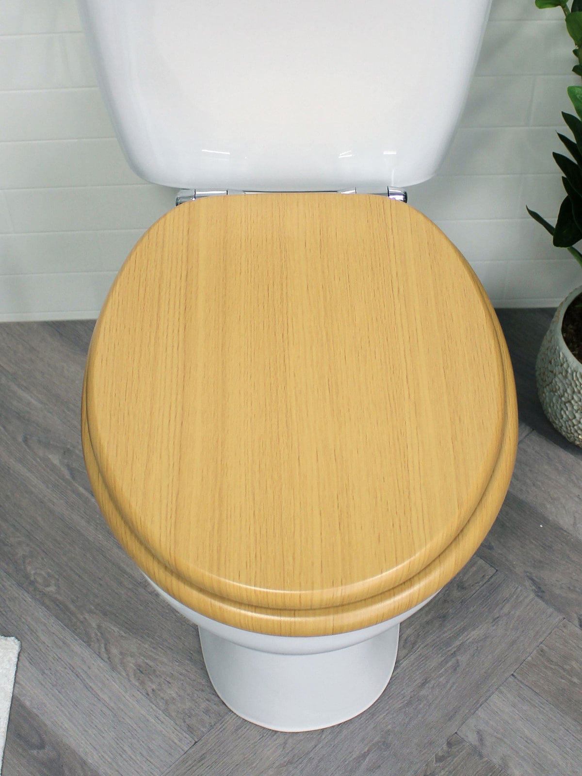 Showerdrape Brown Oxford Wooden Toilet Seat