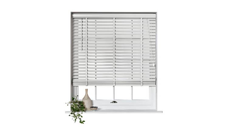 Habitat wooden white 50mm slat Venetian blind 60cm, UK version