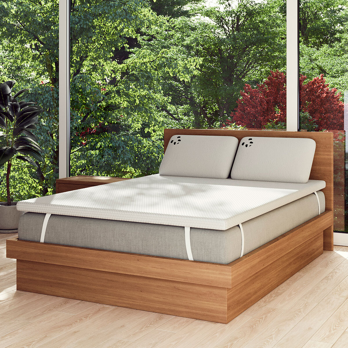 Panda memory foam bamboo mattress topper, imported from the UK