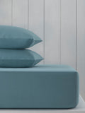 Blue slate deep fitted bed sheet - British product