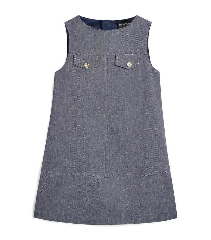 Emporio Armani Kids linen-cotton dress 4-14 years - British product
