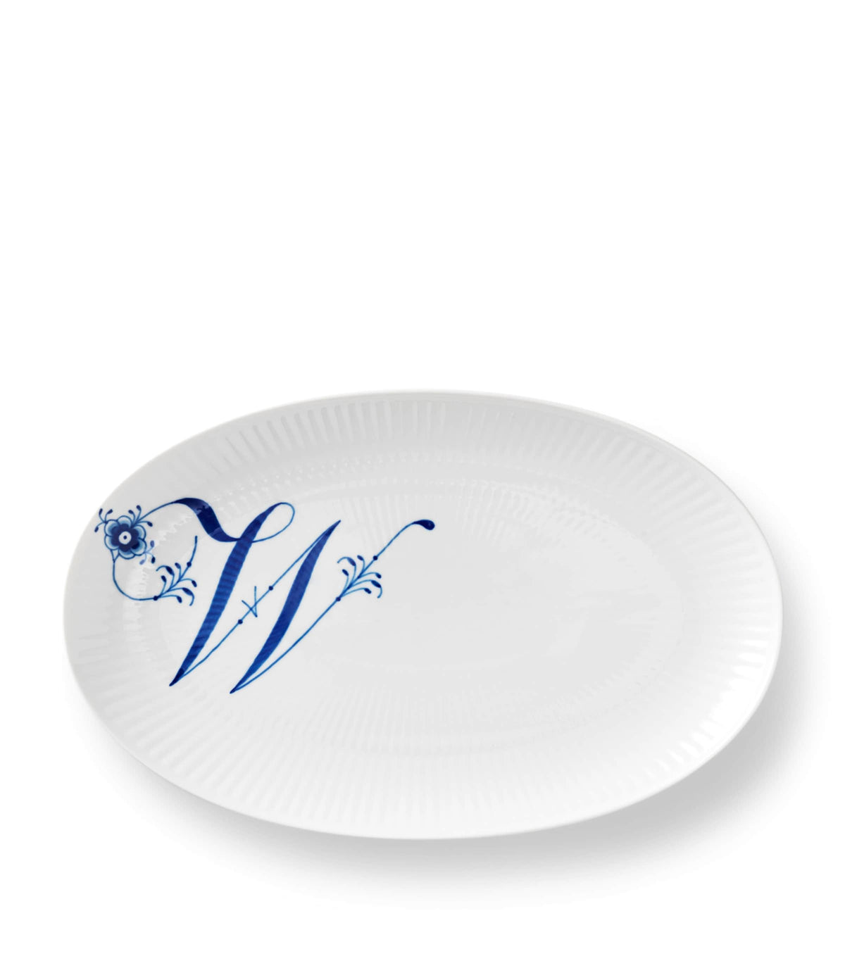 Royal Copenhagen Alphabet Coll Oval porcelain plate 23.5cm, imported from the UK