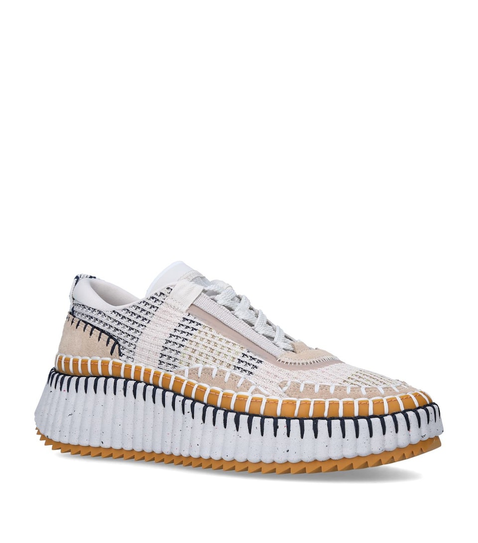 Lightweight Breathable Mesh Sneakers with Rubber Sole and Contrast Topstitching