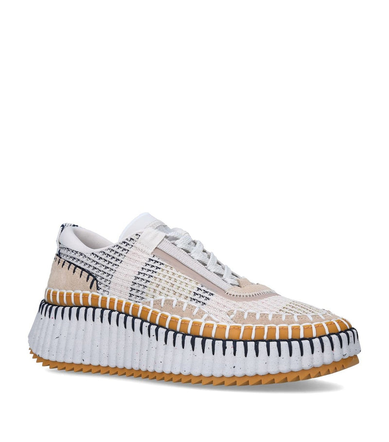 Lightweight Breathable Mesh Sneakers with Rubber Sole and Contrast Topstitching
