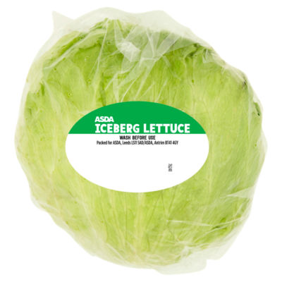 ASDA brand Iceberg Lettuce fresh vegetable imported from the UK