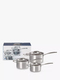 Le Creuset 3-Ply Stainless Steel Saucepan Set, 3-Piece - McGrocer