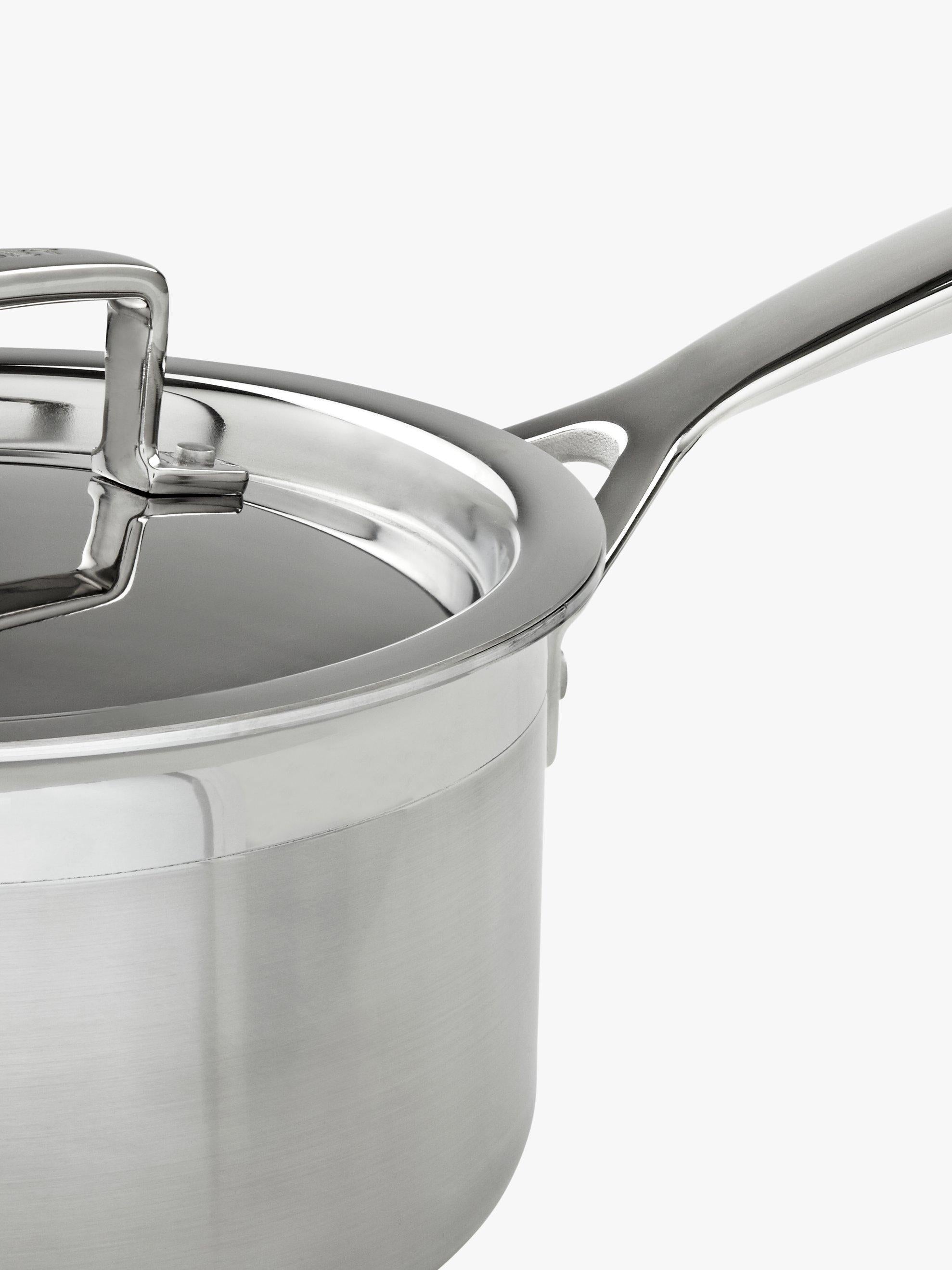 Le Creuset 3-ply stainless steel lidded saucepan, UK version